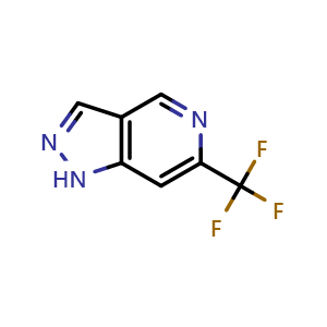Chemical structure of 6-(trifluoromethyl)-1H-pyrazolo[4,3-c]pyridine , CAS 340809-52-1, AChemBlock V153870