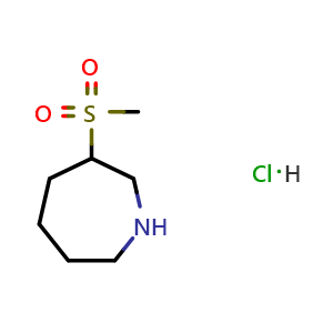 Chemical structure of 3-methanesulfonylazepane hydrochloride , CAS 1788990-57-7, AChemBlock V153883