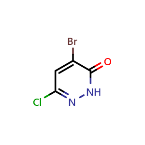 Chemical structure of 4-bromo-6-chloro-2,3-dihydropyridazin-3-one , CAS 933041-13-5, AChemBlock V153890