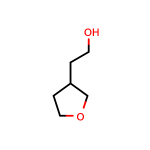 Chemical structure of 2-(oxolan-3-yl)ethan-1-ol , CAS 130990-25-9, AChemBlock V153897