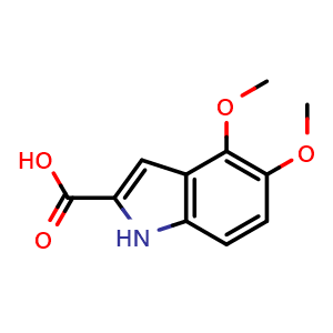 Chemical structure of 4,5-dimethoxy-1H-indole-2-carboxylic acid , CAS 50536-49-7, AChemBlock V153949