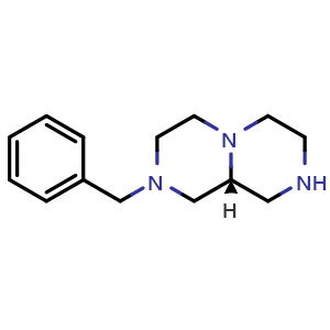 Chemical structure of (9aR)-2-benzyl-1,3,4,6,7,8,9,9a-octahydropyrazino[1,2-a]pyrazine , CAS 2743022-68-4, AChemBlock V153955