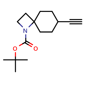 Chemical structure of tert-butyl 7-ethynyl-1-azaspiro[3.5]nonane-1-carboxylate , CAS 2752184-74-8, AChemBlock V153967