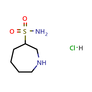 Chemical structure of azepane-3-sulfonamide hydrochloride , CAS 2703779-00-2, AChemBlock V154008