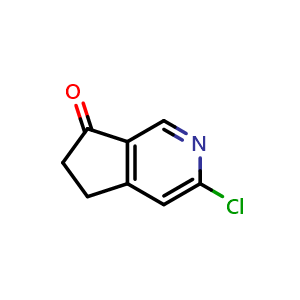 Chemical structure of 3-chloro-5,6-dihydrocyclopenta[c]pyridin-7-one , CAS 1789728-01-3, AChemBlock V154010