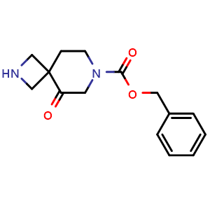 Chemical structure of benzyl 5-oxo-2,7-diazaspiro[3.5]nonane-7-carboxylate , CAS 2920423-28-3, AChemBlock V154051