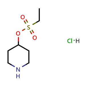 Chemical structure of 4-piperidyl ethanesulfonate hydrochloride , AChemBlock V154058