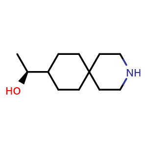 Chemical structure of (1S)-1-(3-azaspiro[5.5]undecan-9-yl)ethanol , CAS 2920218-86-4, AChemBlock V154118