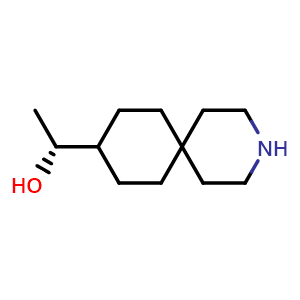 Chemical structure of (1R)-1-(3-azaspiro[5.5]undecan-9-yl)ethanol , CAS 2920207-00-5, AChemBlock V154119