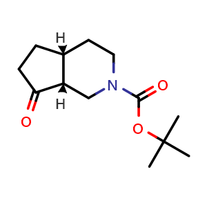 Chemical structure of tert-butyl (4aR,7aR)-7-oxo-3,4,4a,5,6,7a-hexahydro-1H-cyclopenta[c]pyridine-2-carboxylate , CAS 2920238-72-6, AChemBlock V154135