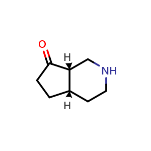 Chemical structure of (4aS,7aS)-1,2,3,4,4a,5,6,7a-octahydrocyclopenta[c]pyridin-7-one , CAS 2387564-66-9, AChemBlock V154136