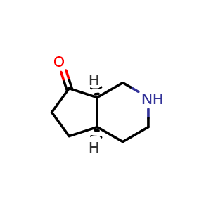 Chemical structure of (4aR,7aR)-1,2,3,4,4a,5,6,7a-octahydrocyclopenta[c]pyridin-7-one , CAS 2920198-09-8, AChemBlock V154137