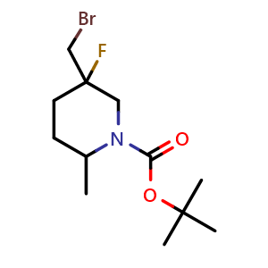 tert-butyl 5-(bromomethyl)-5-fluoro-2-methyl-piperidine-1-carboxylate
