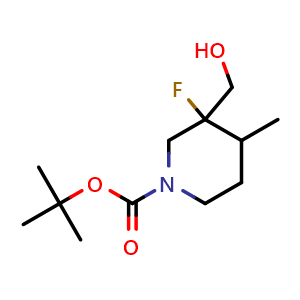 tert-butyl 3-fluoro-3-(hydroxymethyl)-4-methyl-piperidine-1-carboxylate