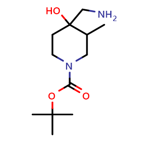 tert-butyl 4-(aminomethyl)-4-hydroxy-3-methyl-piperidine-1-carboxylate