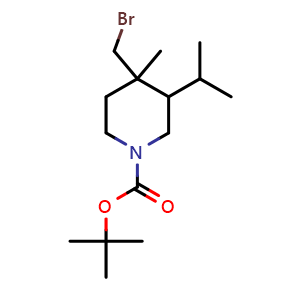 tert-butyl 4-(bromomethyl)-3-isopropyl-4-methyl-piperidine-1-carboxylate