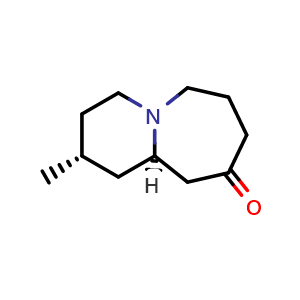 Chemical structure of rel-(2R,10aR)-2-methyl-2,3,4,6,7,8,10,10a-octahydro-1H-pyrido[1,2-a]azepin-9-one , CAS 1228425-34-0, AChemBlock V154426