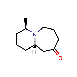Chemical structure of rel-(4S,10aR)-4-methyl-2,3,4,6,7,8,10,10a-octahydro-1H-pyrido[1,2-a]azepin-9-one , CAS 1228425-31-7, AChemBlock V154427