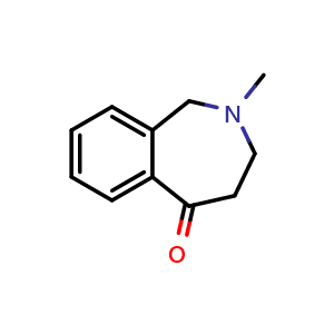 Chemical structure of 2-methyl-3,4-dihydro-1H-2-benzazepin-5-one , CAS 1084812-27-0, AChemBlock V154429