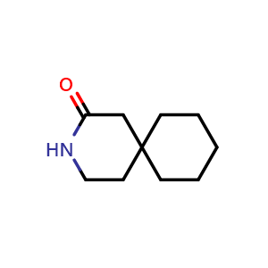 Chemical structure of 3-azaspiro[5.5]undecan-4-one , CAS 1823922-18-4, AChemBlock V154448