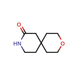 Chemical structure of 3-oxa-9-azaspiro[5.5]undecan-10-one , CAS 2276641-73-5, AChemBlock V154449