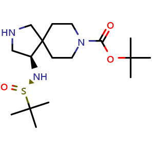 tert-butyl (4R)-4-[[(R)-tert-butylsulfinyl]amino]-2,8-diazaspiro[4.5]decane-8-carboxylate