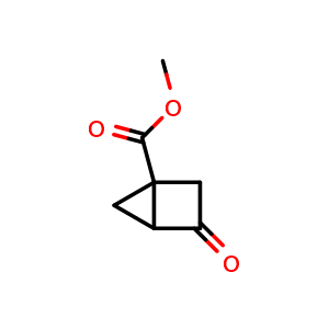 Chemical structure of methyl 3-oxobicyclo[2.1.0]pentane-1-carboxylate , CAS 2920405-14-5, AChemBlock V154509