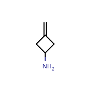 Chemical structure of 3-methylenecyclobutanamine , CAS 100114-49-6, AChemBlock V154754