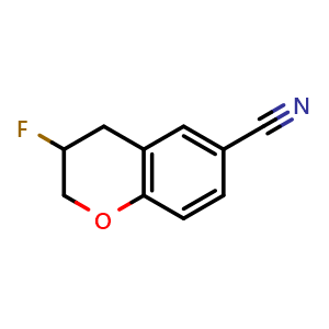 Chemical structure of 3-fluorochromane-6-carbonitrile , CAS 2743531-75-9, AChemBlock V154787