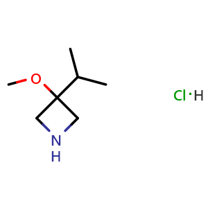 Chemical structure of 3-isopropyl-3-methoxy-azetidine hydrochloride , AChemBlock V154953