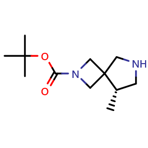 Chemical structure of tert-butyl (5R)-5-methyl-2,7-diazaspiro[3.4]octane-2-carboxylate , CAS 2920198-55-4, AChemBlock V154955