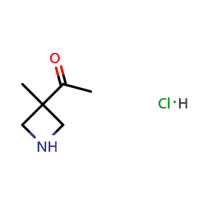 Chemical structure of 1-(3-methylazetidin-3-yl)ethanone hydrochloride , AChemBlock V155010