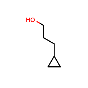 Chemical structure of cyclopropanepropanol , CAS 5618-01-9, AChemBlock V155060