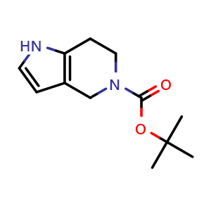 Chemical structure of tert-butyl 6,7-dihydro-1H-pyrrolo[3,2-c]pyridine-5(4H)-carboxylate , CAS 1414958-79-4, AChemBlock V155062