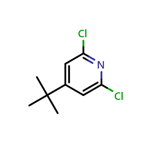 Chemical structure of 4-tert-butyl-2,6-dichloro-pyridine , CAS 1350449-23-8, AChemBlock V155085