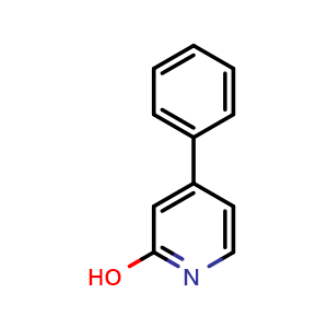 Chemical structure of 4-phenyl-pyridin-2-ol , CAS 19006-81-6, AChemBlock V155089