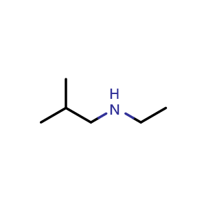Chemical structure of ethyl(2-methylpropyl)amine , CAS 13205-60-2, AChemBlock V155096