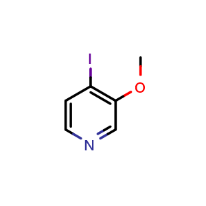 Chemical structure of 4-iodo-3-methoxy-pyridine , CAS 1331850-50-0, AChemBlock V155120