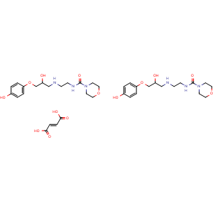 Chemical structure of xamoterol hemifumarate , CAS 73210-73-8, AChemBlock V155136