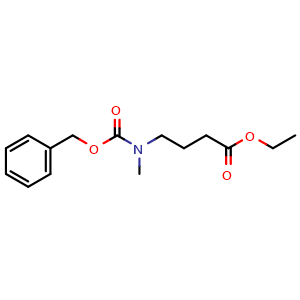 Chemical structure of benzyl 3-(ethoxycarbonyl) propylmethylcarbamate , CAS 1822787-00-7, AChemBlock V155171