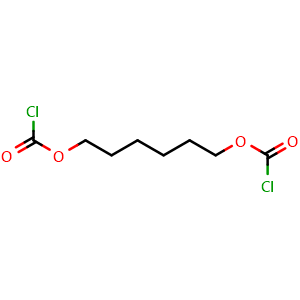 Chemical structure of hexane-1,6-diyl dicarbonochloridate , CAS 2916-20-3, AChemBlock V155173