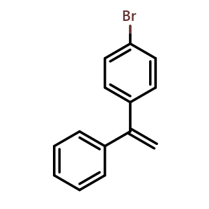 Chemical structure of 1-Bromo-4-(1-phenylvinyl)benzene , CAS 4333-76-0, AChemBlock V155198