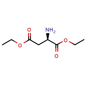 Chemical structure of (R)-Diethyl 2-aminosuccinate , CAS 20268-79-5, AChemBlock V155210