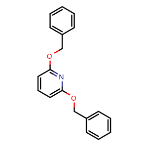 Chemical structure of 2,6-bis(benzyloxy)pyridine , CAS 16727-46-1, AChemBlock V155220