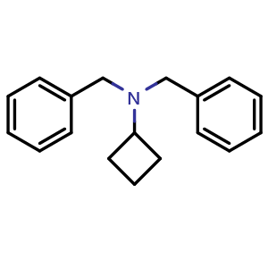Chemical structure of N,N-Dibenzylcyclobutanamine , CAS 1862201-85-1, AChemBlock V155228