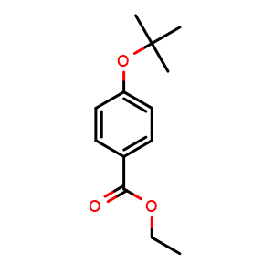 Chemical structure of ethyl 4-tert-butoxybenzoate , CAS 773128-75-9, AChemBlock V155246