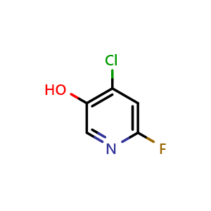 Chemical structure of 4-chloro-6-fluoropyridin-3-ol , CAS 1227578-00-8, AChemBlock V155289