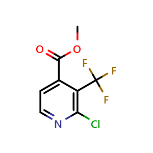 Chemical structure of methyl 2-chloro-3-(trifluoromethyl)isonicotinate , CAS 1227575-06-5, AChemBlock V155327