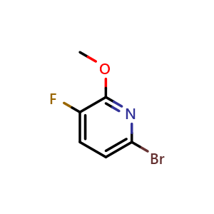 Chemical structure of 6-bromo-3-fluoro-2-methoxypyridine , CAS 1211529-85-9, AChemBlock V155352