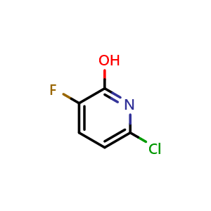 Chemical structure of 6-chloro-3-fluoropyridin-2-ol , CAS 1369769-03-8, AChemBlock V155354
